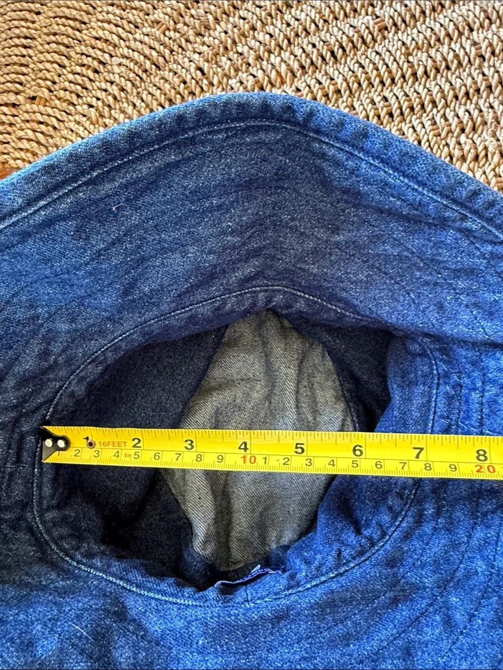HatAttack USA 100% Cotton Denim Bucket Hat Small